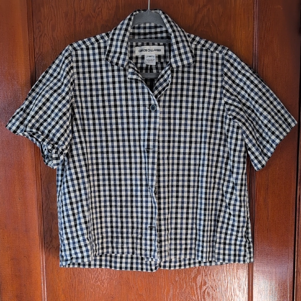 Caron Callahan Checkered Blouse